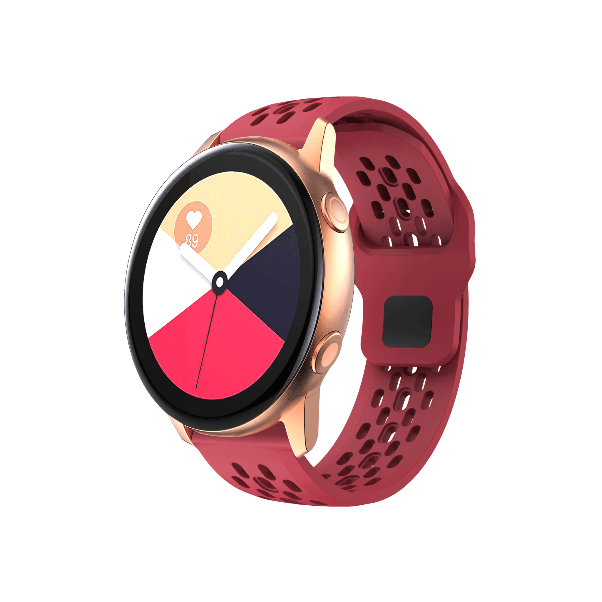 Running Air Silikonarmband in Rot – energiegeladener Style für Garmin, Amazfit & Samsung Smartwatches (20 mm)